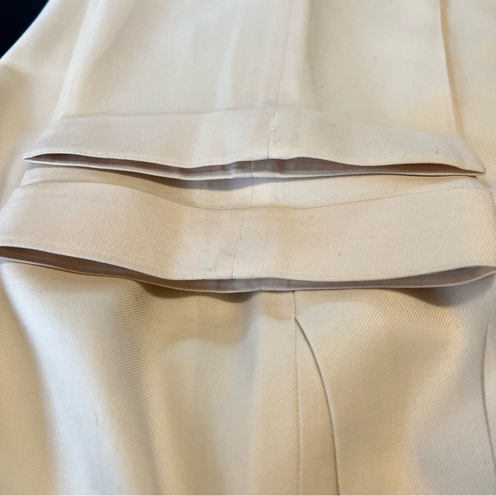 Talbot’s Wool Crepe Size 4 Petite Cream/Butter 100% Wool Trouser - Picture 7 of 10